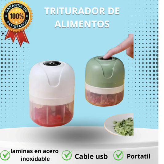 Triturador de alimentos recargable