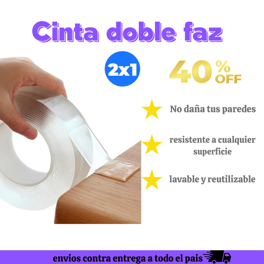 Cinta doble faz - multiuso 2x1