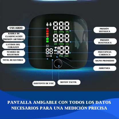 Tensiómetro digital con voz - recargable 🔋¡40% de descuento hoy!