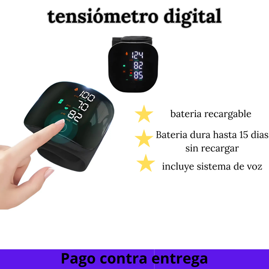 Tensiómetro digital con voz - recargable 🔋¡40% de descuento hoy!